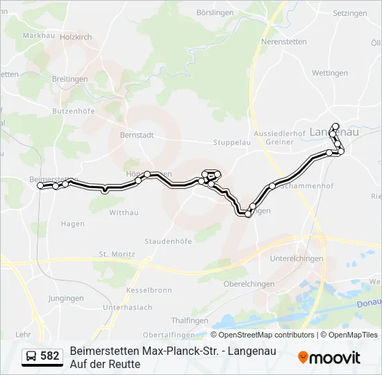 582 Bus Line Map
