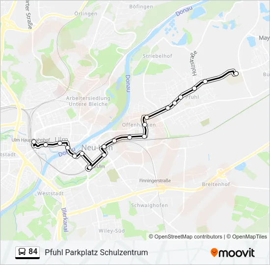 84 Bus Line Map