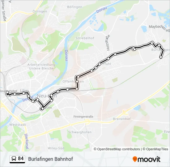 84 Bus Line Map