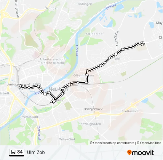 84 Bus Line Map