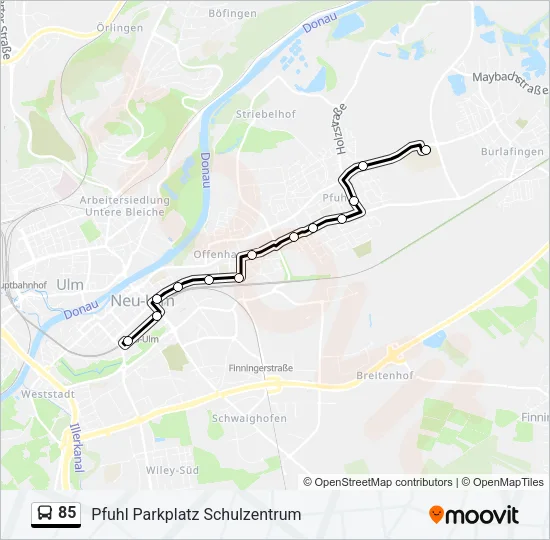 85 Bus Line Map