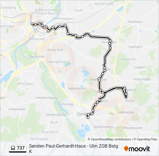 737 Bus Line Map
