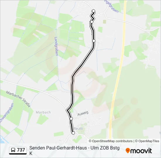 737 Bus Line Map