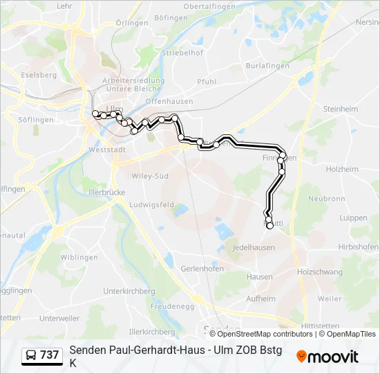 737 Bus Line Map