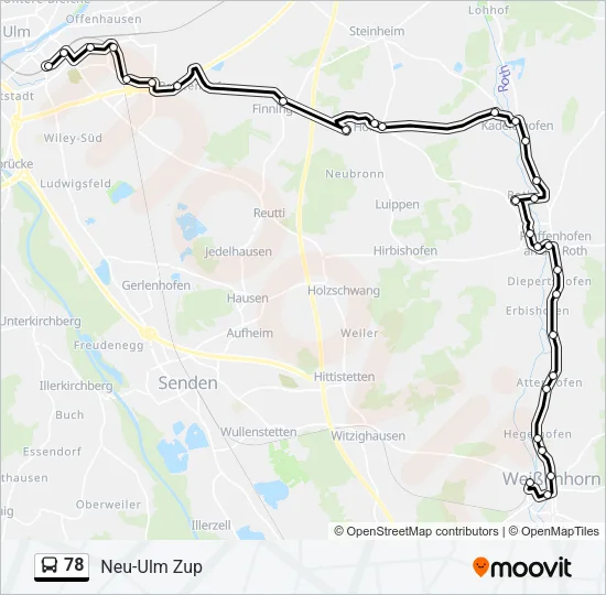 78 Bus Line Map