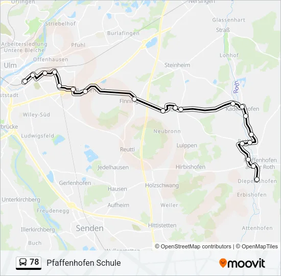 78 Bus Line Map
