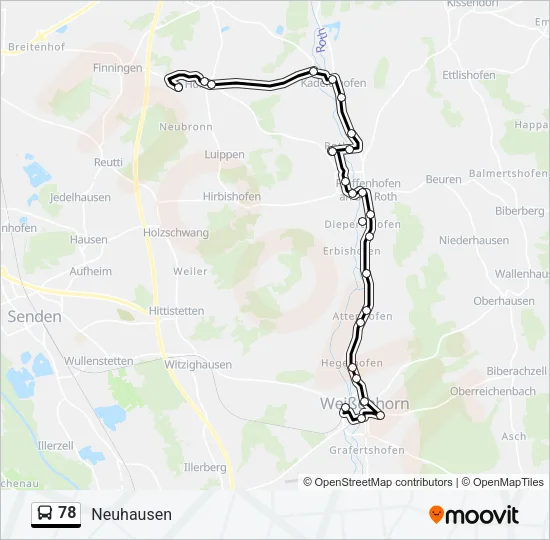 78 Bus Line Map