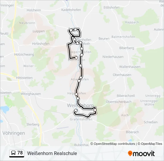 78 Bus Line Map