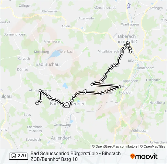 270 Bus Line Map