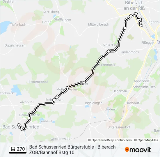 270 Bus Line Map