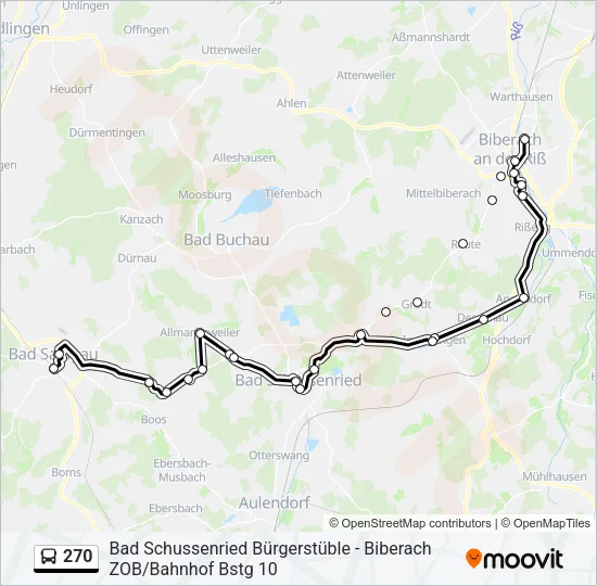 270 Bus Line Map