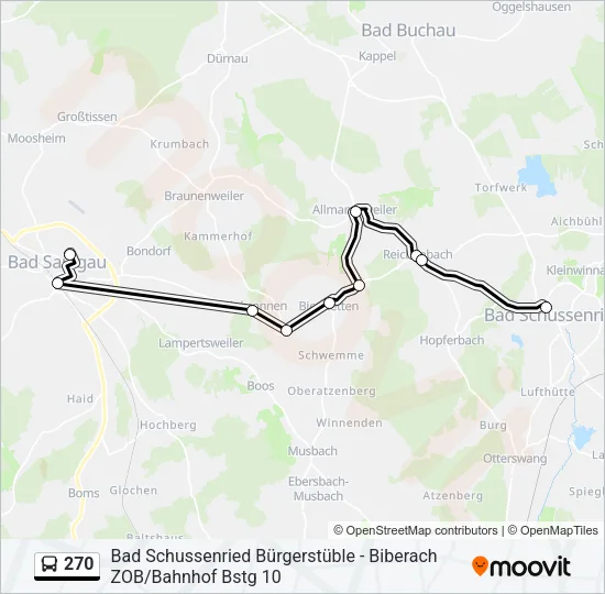 270 Bus Line Map