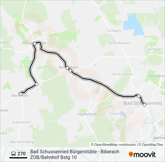 270 Bus Line Map