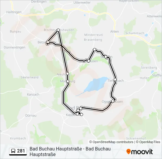 281 Bus Line Map