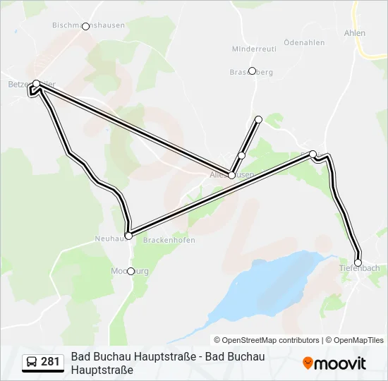 281 Bus Line Map