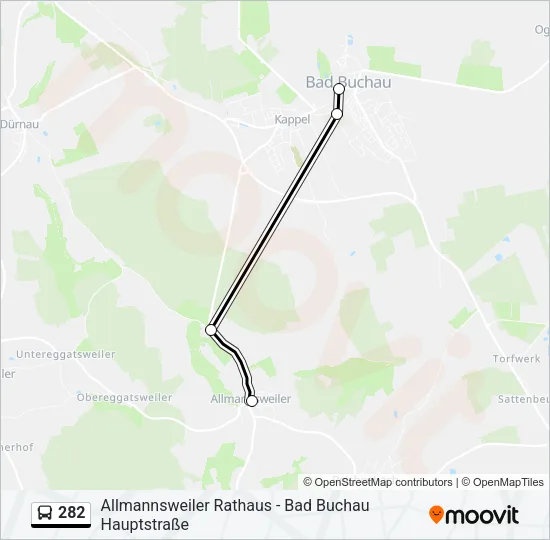 282 Bus Line Map