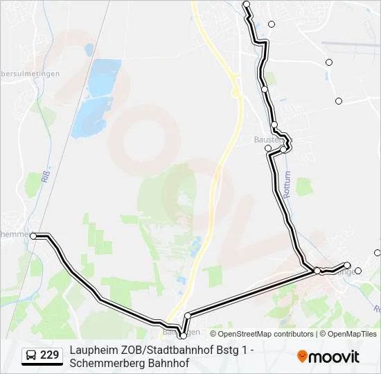 229 Bus Line Map