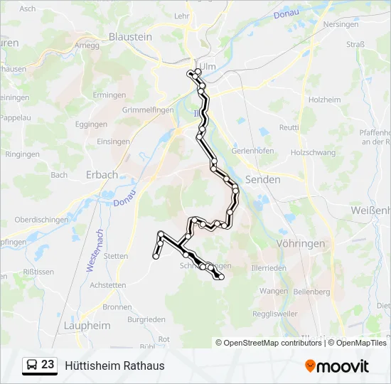 23 Bus Line Map