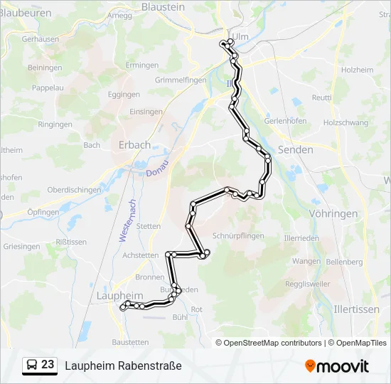 23 Bus Line Map