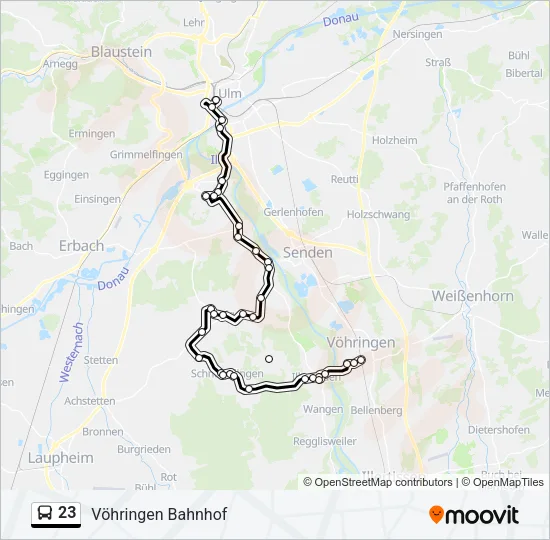 23 Bus Line Map