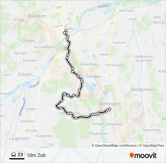 23 Bus Line Map