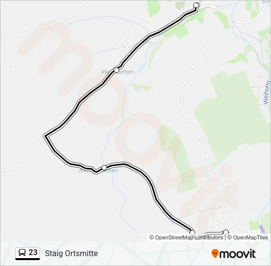 23 Bus Line Map