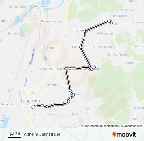 24 Bus Line Map