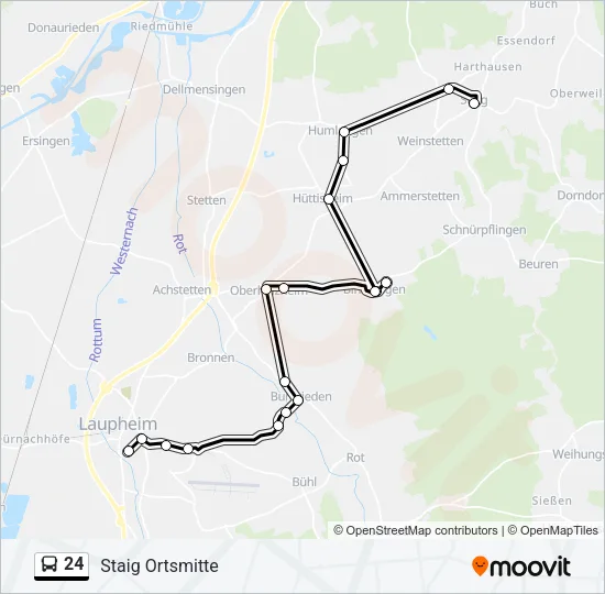 24 Bus Line Map