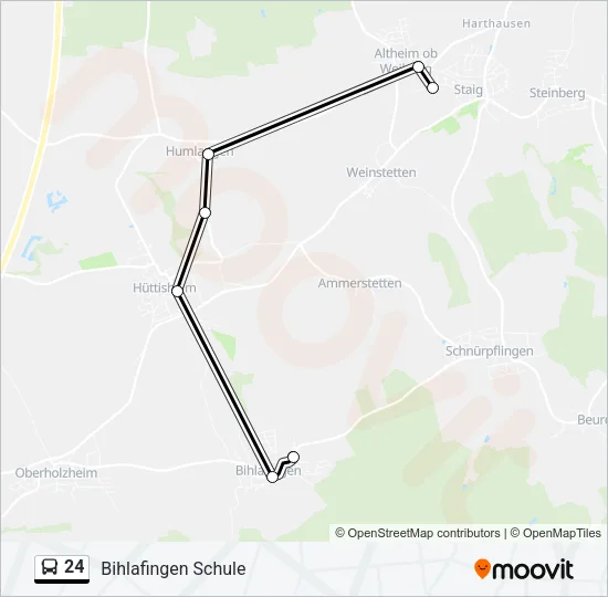 24 Bus Line Map