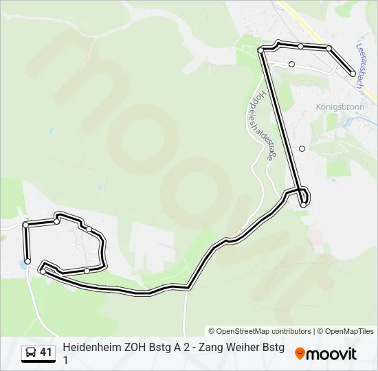 41 Bus Line Map