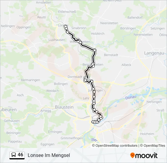 46 Bus Line Map