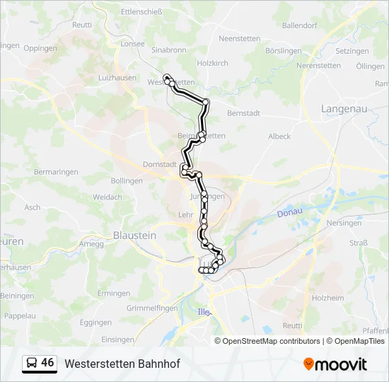 46 Bus Line Map