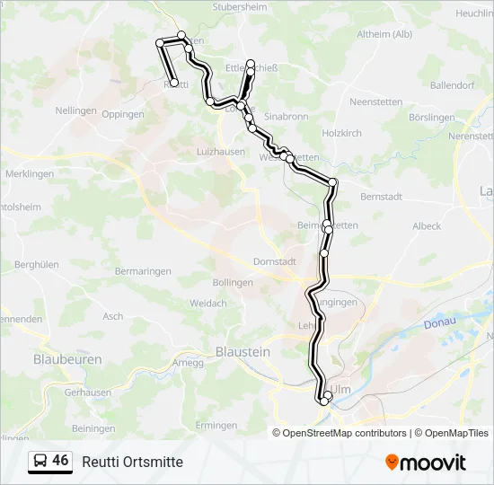 46 Bus Line Map