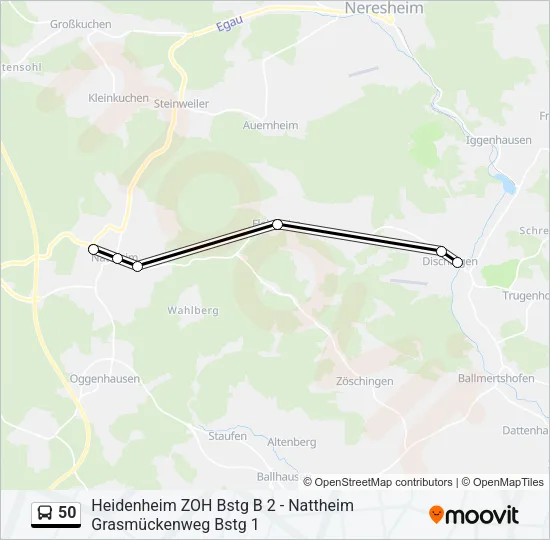 50 Bus Line Map