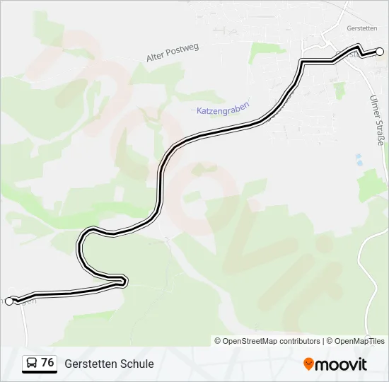 76 Bus Line Map