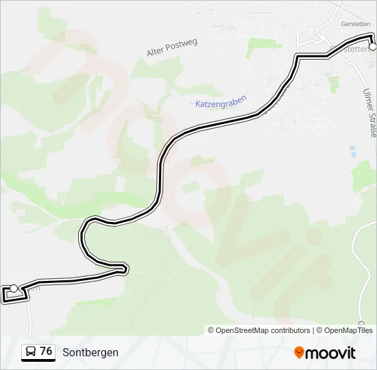 76 Bus Line Map
