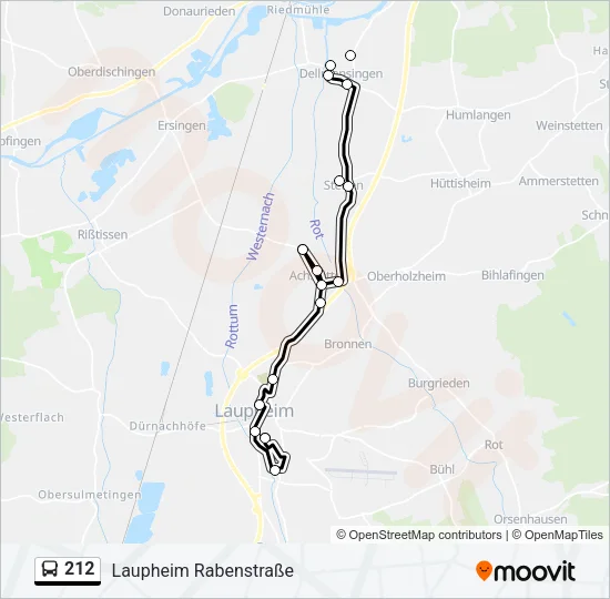 212 Bus Line Map
