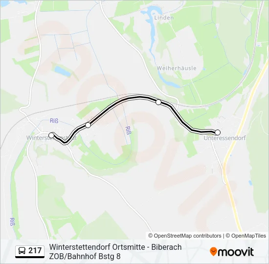 217 Bus Line Map