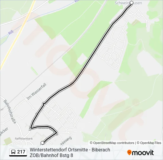 217 Bus Line Map