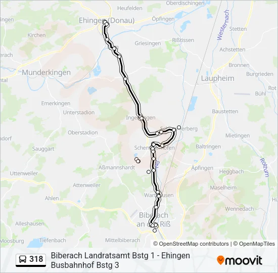 318 Bus Line Map