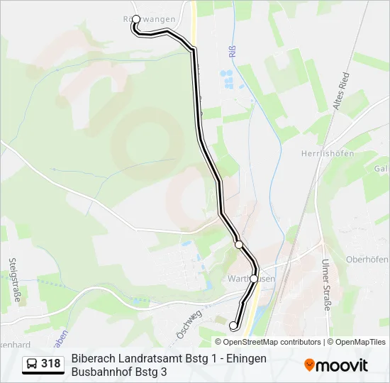318 Bus Line Map