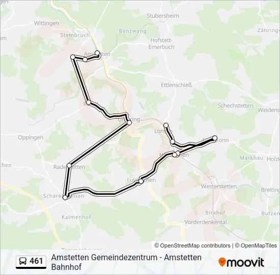 461 Bus Line Map