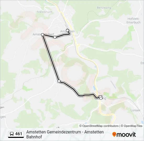 461 Bus Line Map