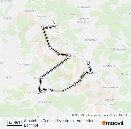 461 Bus Line Map