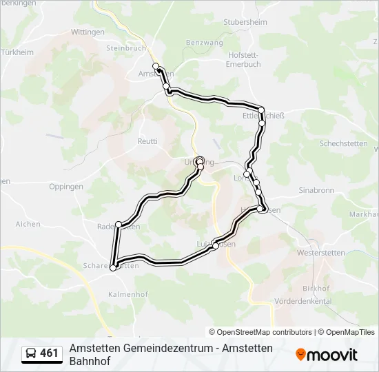 461 Bus Line Map