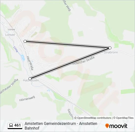 461 Bus Line Map