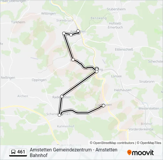 461 Bus Line Map