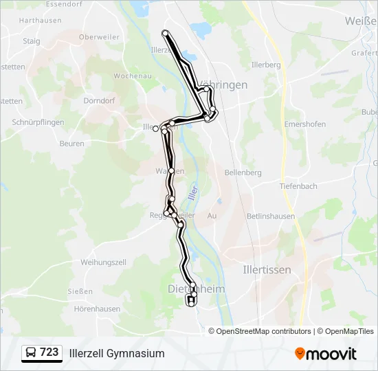 723 Bus Line Map