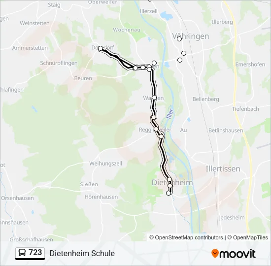 723 Bus Line Map