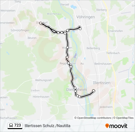 723 Bus Line Map